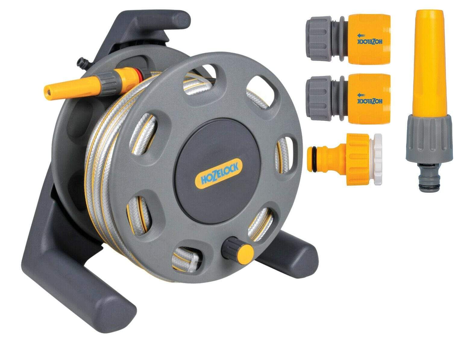 Hozelock Compact Reel With 25m Hose Pipe 2412 – Trowell Garden Centre