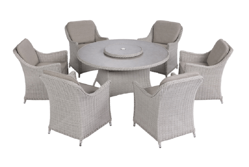 Trowell Garden Centre Garden Furniture Set Antigua 6 Seater Dining Round Garden Furniture Set