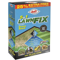 Doff Lawn Seed Doff 5 in 1 Lawn Fix + Grass Seed 1.8kg 25% extra free 2.25kg