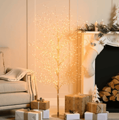 Festive Twig Trees Festive 180cm Micro Dewdrop Tree Traditional Warm White