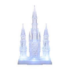 Festive Lanterns Christmas Festive 44cm Lit Swirling Glitter Castle