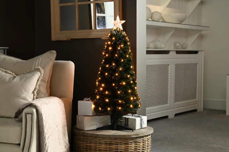 Festive 90cm fibre Optic Tree Slim Warm White