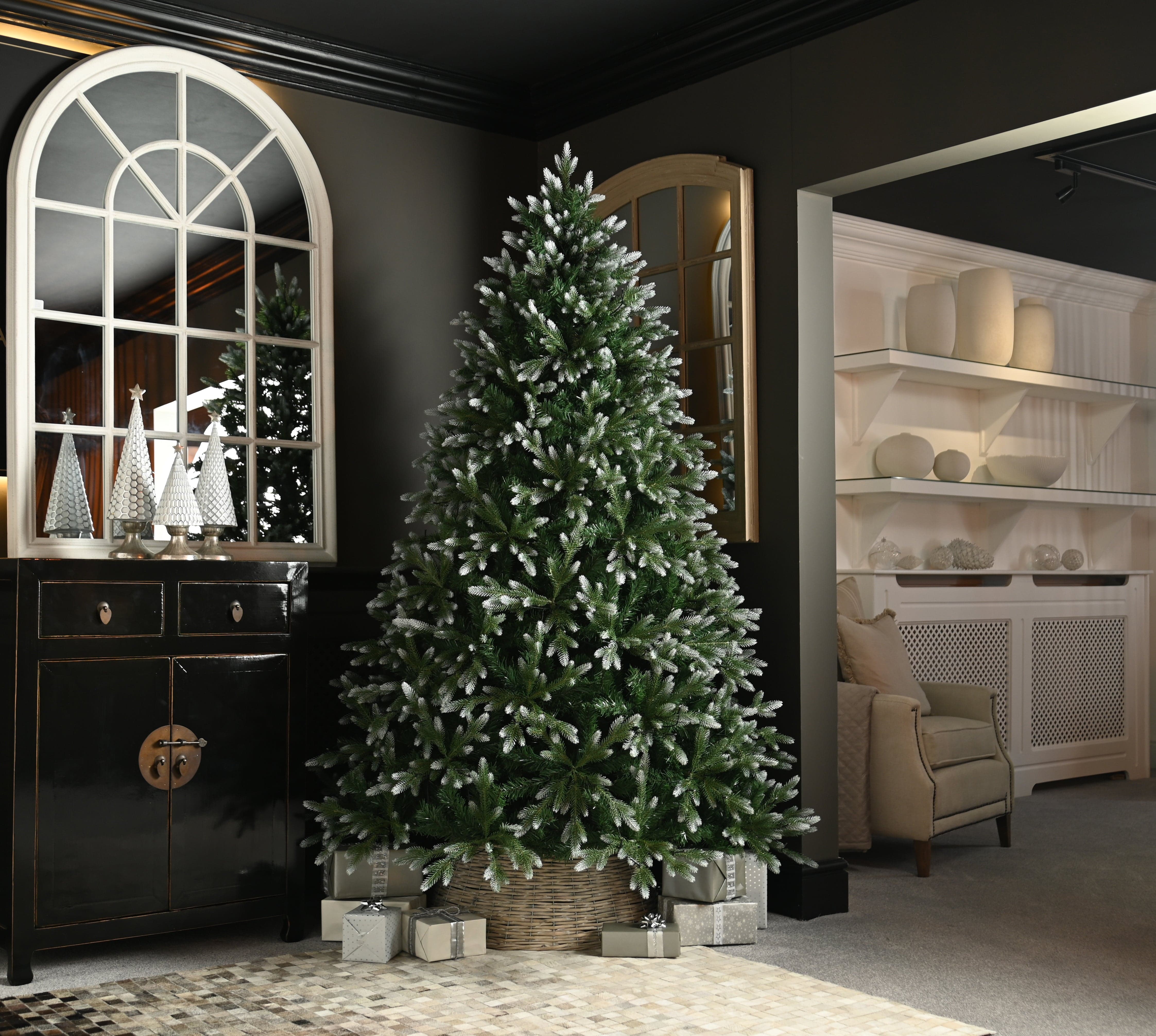 Festive Belvedere Frosted Pine Christmas Tree - 6ft/180cm