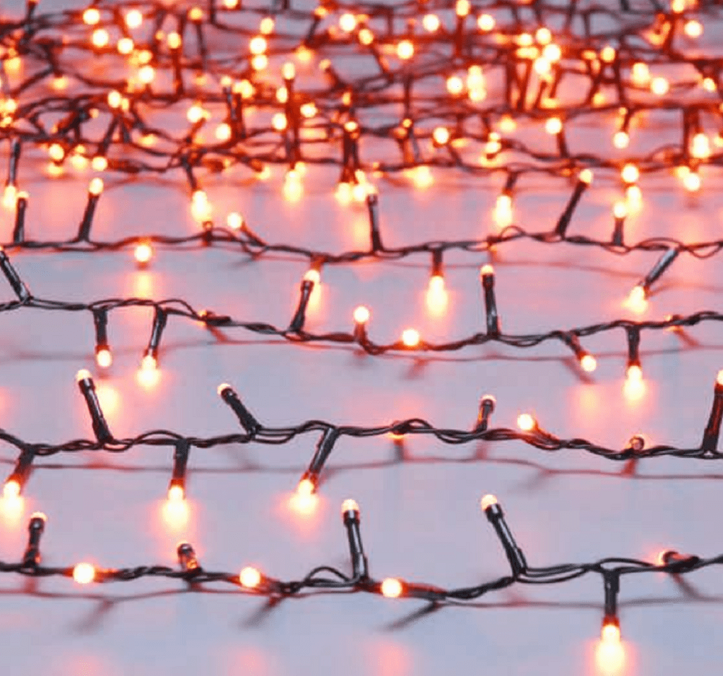 Festive String Lights Festive Halloween Orange Glow Worm String Lights