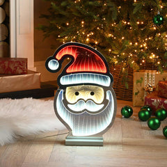 Festive Infinity Lighting Festive Lit Infinity Santa Face Light