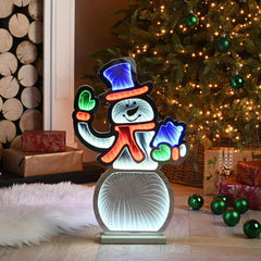 Festive Infinity Lighting Festive Lit Infinity Snowman Light