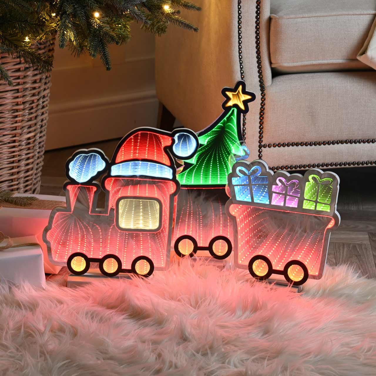 Festive Infinity Lighting Festive Lit Infinity Train Light