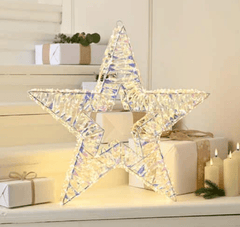 Festive Lit Shimmer Star Decoration Large 60cm