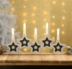 Festive Candle Bridges Festive Wooden Stars Candle Bridge