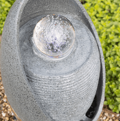 Kaemingk Oval Spinning Ball LED Water Feature – Trowell Garden Centre