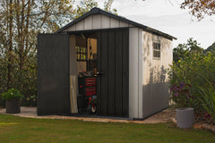 Keter Garden Sheds Keter Oakland 1175 Outdoor Garden Storage Shed, 11 x 7.5 feet - Grey