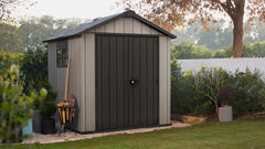 Keter Garden Sheds Keter Oakland 757 Outdoor Garden Storage Shed, 7.5 x 7 feet - Grey