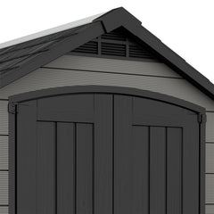 Keter Garden Sheds Keter Premier Outdoor Apex Garden Storage Shed, 7.5 x 7 feet - Grey