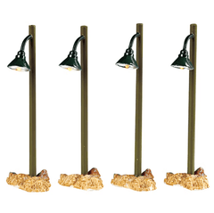 Lemax Lighted Accessory Lemax Accessory, Rustic Street Lamp, Set of 4 B/O