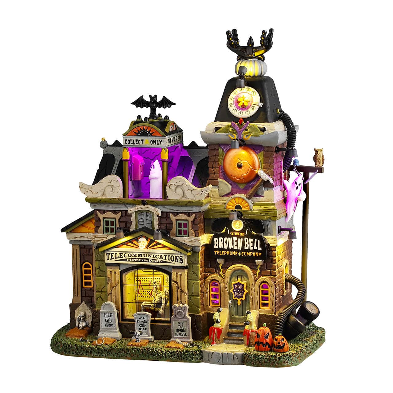 Lemax Spooky Town Lighted Buildings Lemax Spooky Town - Broken Bell Telephone Co., B/O (4.5V)