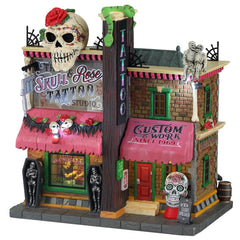 Lemax Spooky Town - The Skull And Rose Tattoo Studio, B/O (4.5V)