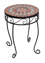 Panacea Plant Stands Panacea Rustic Italia Mosaic Tile Plant Stand