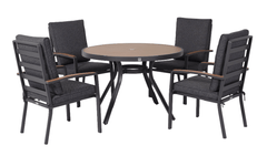 Trowell Garden Centre Garden Furniture Set Panama 4 Seater Dining Garden Furniture Set with Parasol