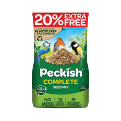 Peckish Bird Seed Mixes Peckish Complete Seed Mix (No Mess) 1.7 kg + 20% Extra Free