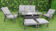 Pembrook Garden Furniture Pembrook Rio Sofa Set with Fire Pit