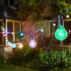 Smart Solar Mains Powered Lighting Smart Garden Decor Festoon LV String Lights Multi colour - Set of 20