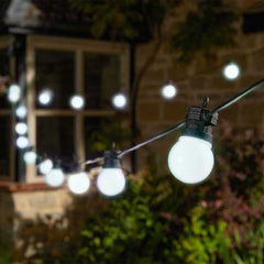 Smart Solar Mains Powered Lighting Smart Garden Party Festoon LV String Lights Cool White - Set of 10