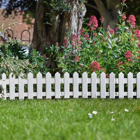 Smart Garden Garden Borders & Edging Smart Garden Picket Fence Edging, White, 20 x 160cm