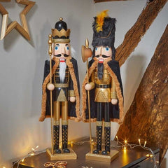 Three Kings Nutcrackers Three Kings Caped Nutcracker Black/Gold XL 60cm