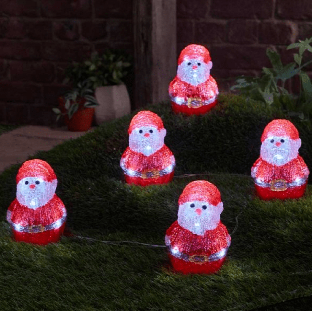 Three Kings Christmas Lit Decor Three Kings InLit Santas 5pc