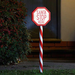 Three Kings LED Signs Three Kings Santa Stop Here Sign