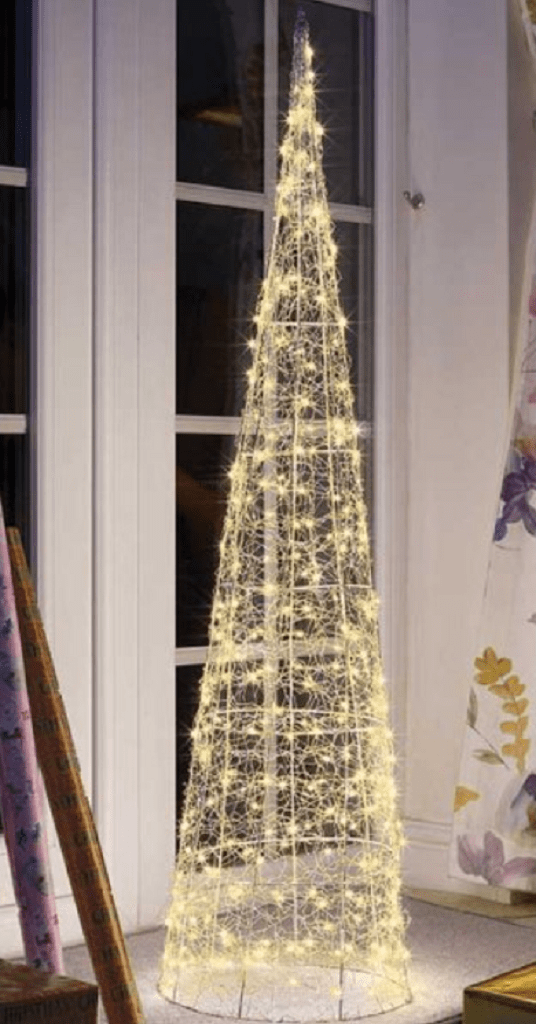 Three Kings Christmas Lit Decor Three Kings TreeCone Warm White