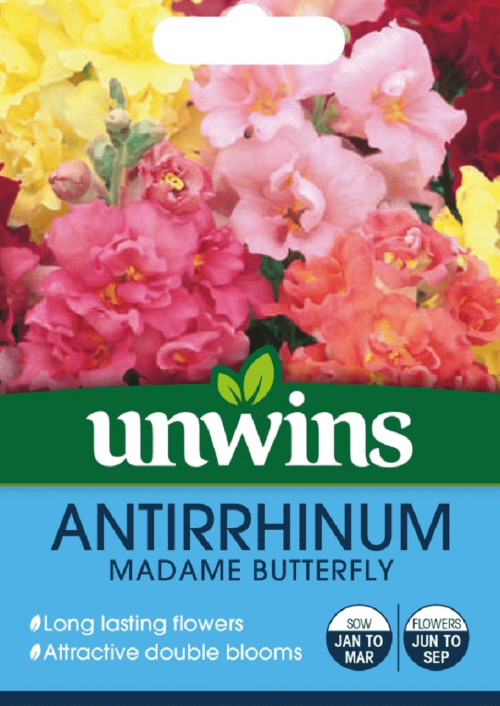 Unwins Seeds Unwins Antirrhinum Madame Butterfly Seeds