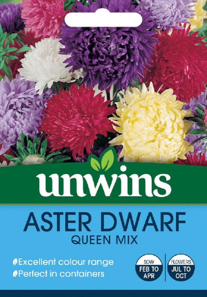 Unwins Seeds Unwins Aster Dwarf Queen Seed Mix