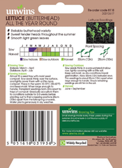 Unwins Seeds Unwins Butterhead All Year Round Lettuce Seeds