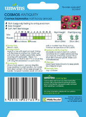 Unwins Seeds Unwins Cosmos Antiquity Seeds