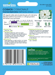 Unwins Seeds Unwins Cosmos Cosmonaut Seeds