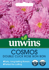 Unwins Seeds Unwins Cosmos Double Click Rose Bon Bon Seeds