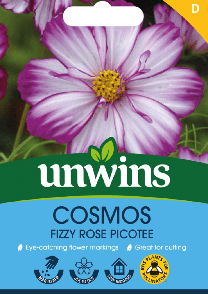 Unwins Seeds Unwins Cosmos Fizzy Rose Picotee Seeds