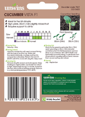 Unwins Seeds Unwins Cucumber Vista F1 Seeds