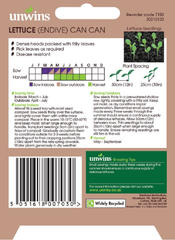 Unwins Seeds Unwins Endive Can Can Lettuce Seeds