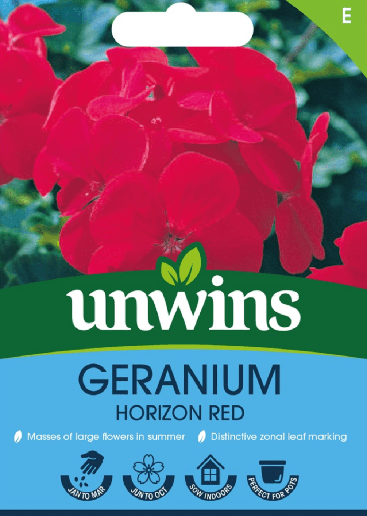 Unwins Seeds Unwins Geranium Horizon Red Seeds