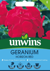 Unwins Seeds Unwins Geranium Horizon Red Seeds