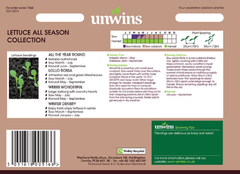 Unwins Seeds Unwins Lettuce All Season Seed Collection