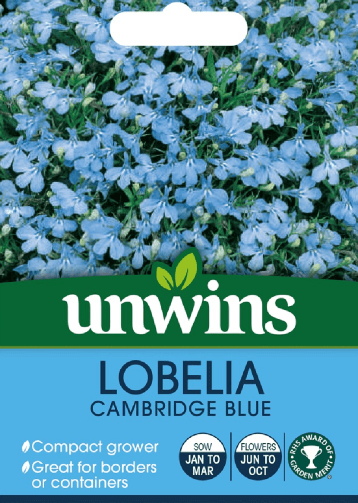 Unwins Seeds Unwins Lobelia Cambridge Blue Bush Seeds