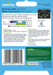 Unwins Seeds Unwins Love In A Mist Allsorts Seeds