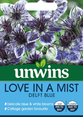 Unwins Seeds Unwins Love In A Mist Blue Seeds