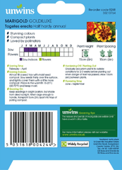 Unwins Seeds Unwins Marigold Goldiluxe Seeds