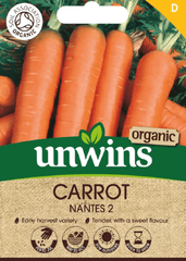 Unwins Seeds Unwins Nantes 2 Organic Carrot Seeds