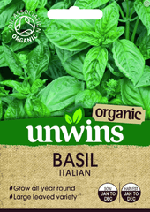 Unwins Seeds Unwins Organic Italian Basil Seeds