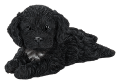 Vivid Arts Indoor & Outdoor Ornaments Vivid Arts Pet Pal Laying Black Cockapoo Puppy